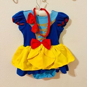Snow White button onesie dress outfit with headband. 12-18 months
